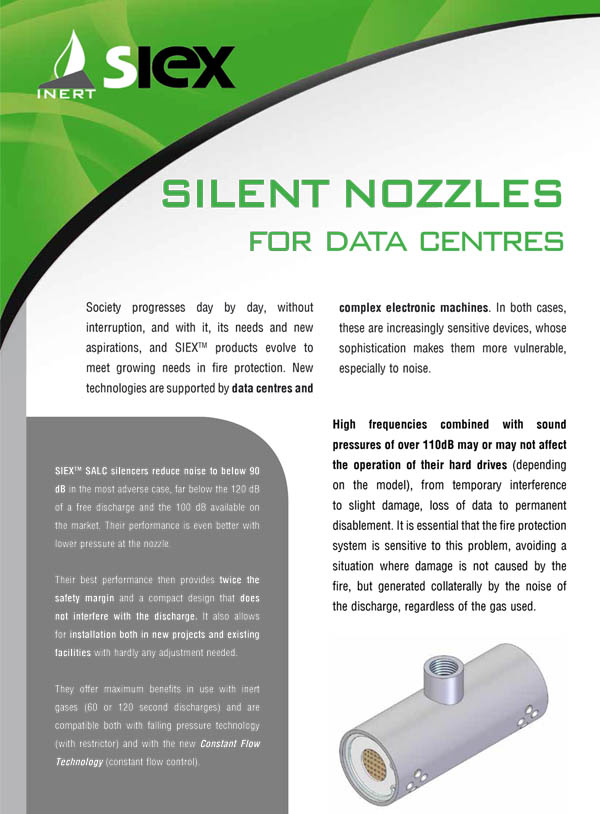 SIEX-SILENT NOZZLES for data centres
